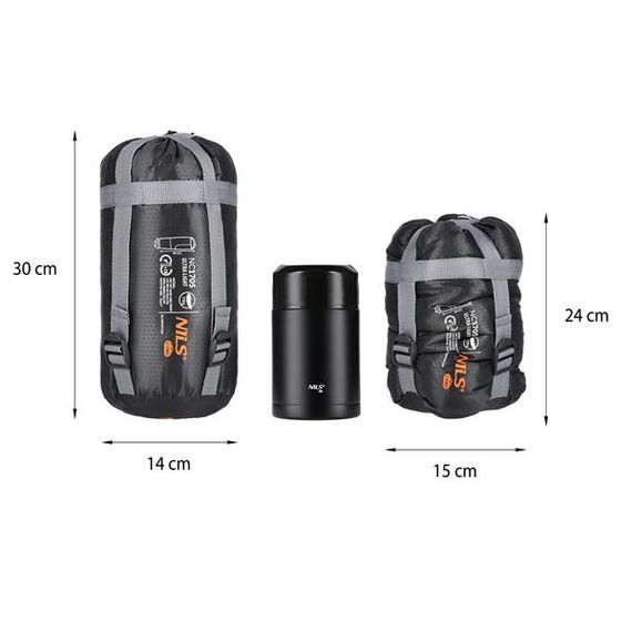 NILS CAMP NC1705 ŚPIWÓR ULTRA LIGHT SZARO-POMARAŃCZOWY, 8 zdjęcie