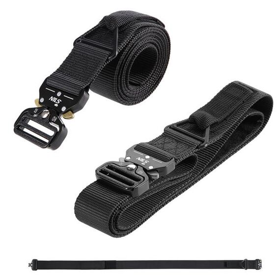 NILS CAMP NC1729 PASEK TAKTYCZNY CZARNY 125CM, Kolor: czarny, 2 zdjęcie