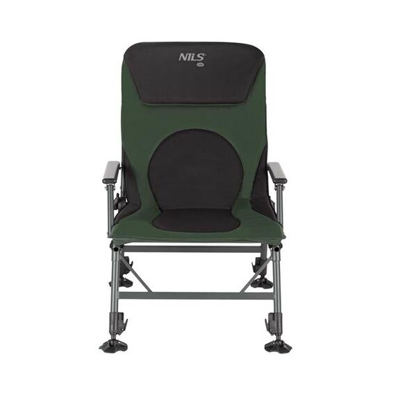 NILS CAMP NC1801 fotel wędkarski krzesło turystyczne regulowane czarne, 4 zdjęcie