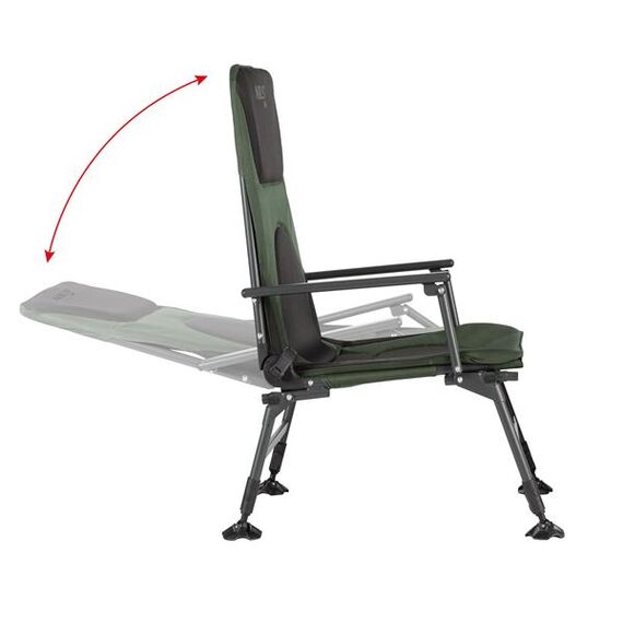 NILS CAMP NC1801 fotel wędkarski krzesło turystyczne regulowane czarne, 6 zdjęcie