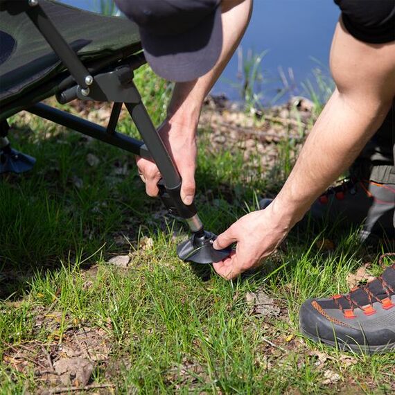 NILS CAMP NC1801 fotel wędkarski krzesło turystyczne regulowane czarne, 8 zdjęcie