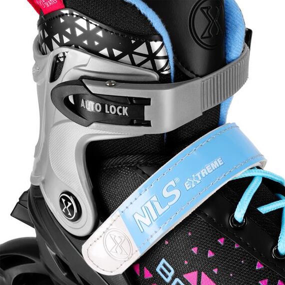 NILS EXTREME NH18190A łyżworolki 4w1 damskie z wymienną płozą czarne/różowe, Kolor: różowy, Rozmiar: 34-38, 7 zdjęcie