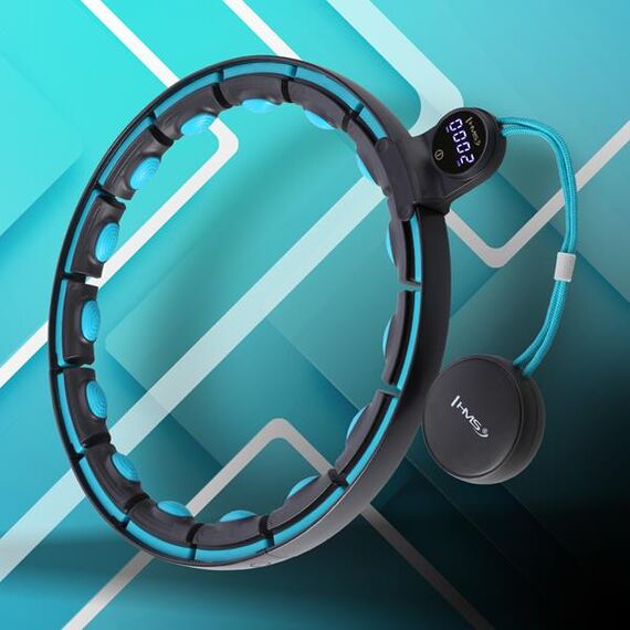 HMS HHM17 HULA HOP BLACK/TURQUOISE Z MAGNESAMI I OBCIĄŻNIKIEM + LICZNIK, Kolor: czarny/turkusowy, 18 zdjęcie