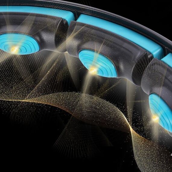 HMS HHM17 HULA HOP BLACK/TURQUOISE Z MAGNESAMI I OBCIĄŻNIKIEM + LICZNIK, Kolor: czarny/turkusowy, 4 zdjęcie