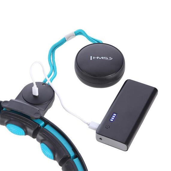 HMS HHM17 HULA HOP BLACK/TURQUOISE Z MAGNESAMI I OBCIĄŻNIKIEM + LICZNIK, Kolor: czarny/turkusowy, 7 zdjęcie