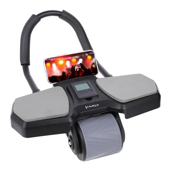 HMS KA10 BLACK KÓŁKO ABS AUTOMATYCZNE KOŁO DO ĆWICZEŃ MIĘŚNI BRZUCHA Z PODPARCIEM, 3 zdjęcie