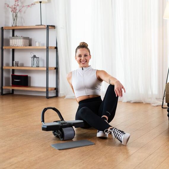 HMS KA10 BLACK KÓŁKO ABS AUTOMATYCZNE KOŁO DO ĆWICZEŃ MIĘŚNI BRZUCHA Z PODPARCIEM, 5 zdjęcie