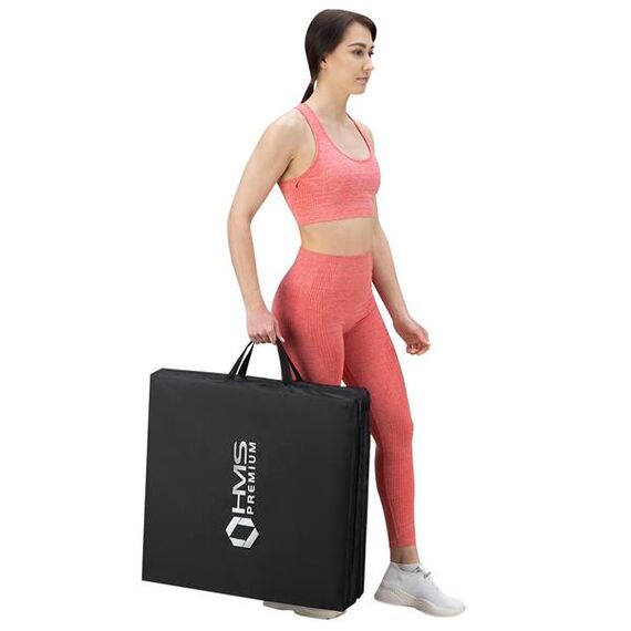 HMS PREMIUM materac gimnastyczny składany 1800x600mm MGS02 czarny, Kolor: czarny, 5 zdjęcie