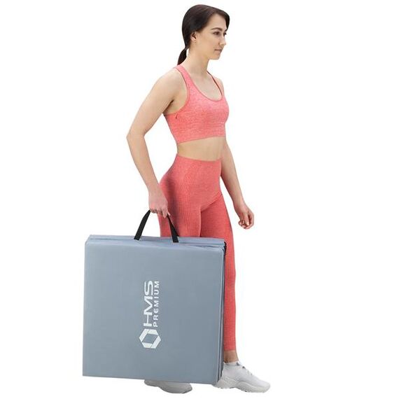 HMS PREMIUM materac gimnastyczny składany 1800x600MM MGS02 szary, Kolor: szary, 4 zdjęcie