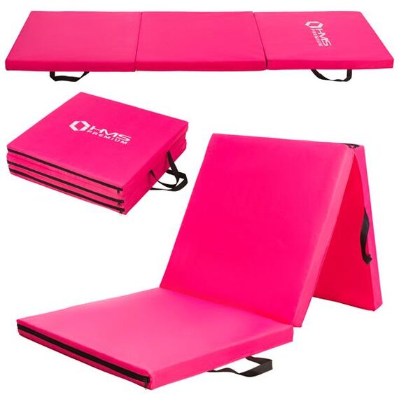 HMS PREMIUM materac gimnastyczny składany 1800x600MM MGS02 różowy, Kolor: różowy, 13 zdjęcie