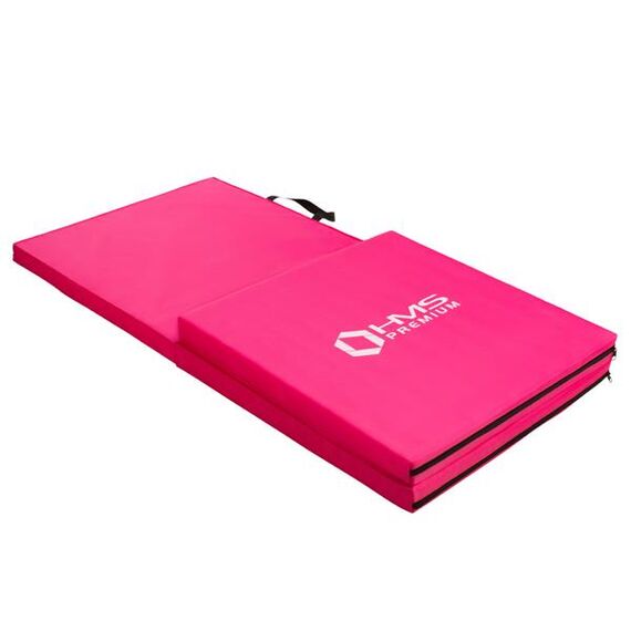 HMS PREMIUM materac gimnastyczny składany 1800x600MM MGS02 różowy, Kolor: różowy, 9 zdjęcie