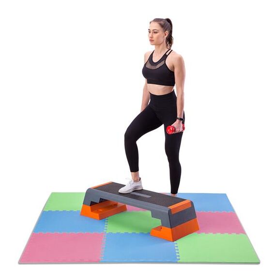 ONE FITNESS MP10 MATA PUZZLE MULTIPACK GREEN-BLUE-RED 9 ELEMENTÓW 10MM, Kolor: zielony-niebieski-czerwony, 16 zdjęcie