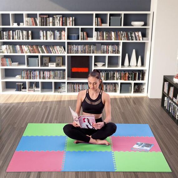 ONE FITNESS MP10 MATA PUZZLE MULTIPACK GREEN-BLUE-RED 9 ELEMENTÓW 10MM, Kolor: zielony-niebieski-czerwony, 7 zdjęcie