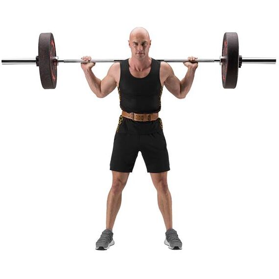 HMS pas kulturystyczny na siłownię skórzany PA3998 brązowy, Kolor: brązowy, Rozmiar: S, 3 zdjęcie