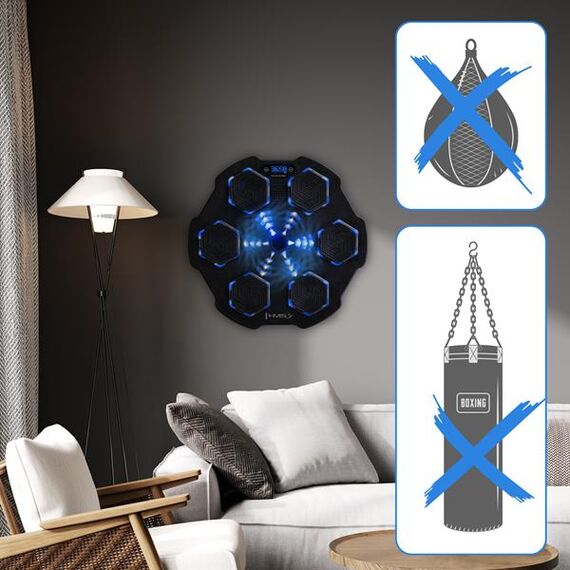 HMS TB02 ELEKTRONICZNA TARCZA BOKSERSKA BLUETOOTH Z MUZYKĄ I RĘKAWICAMI, 10 zdjęcie