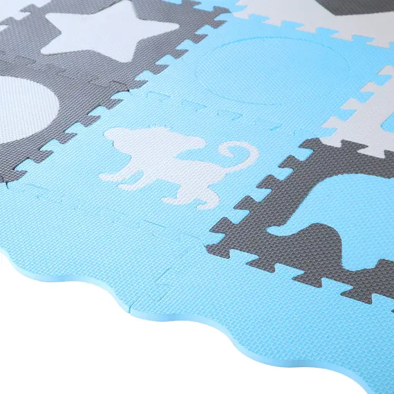 MD03 MATA DZIECIĘCA PUZZLE KOJEC MINT 36 ELEMENTÓW 140x140CM NILS FUN, Kolor: miętowy/szary/czarny, 10 zdjęcie