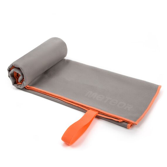 METEOR ręcznik z mikrofibry szybkoschnący z pokrowcem 175x110cm szary, Kolor: szary, Rozmiar: XL, 3 zdjęcie