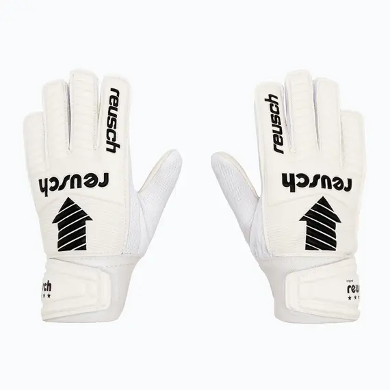 Rękawice bramkarskie dziecięce REUSCH Legacy Arrow Solid Junior białe, Kolor: biały, Rozmiar: 5