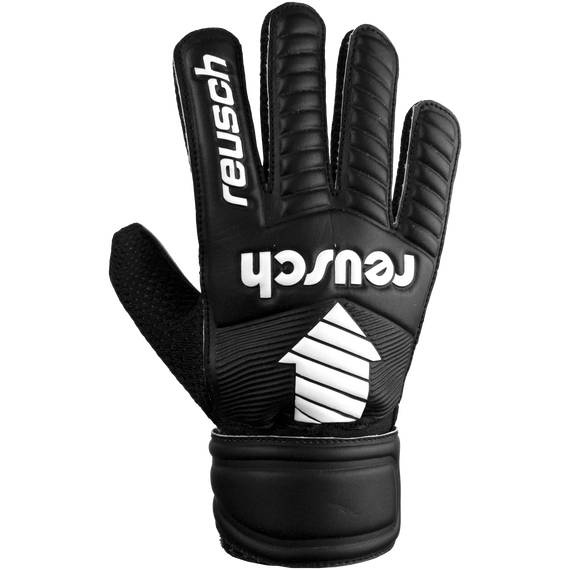 Rękawice bramkarskie dziecięce REUSCH Legacy Arrow Solid Junior czarne, Kolor: czarny, Rozmiar: 8