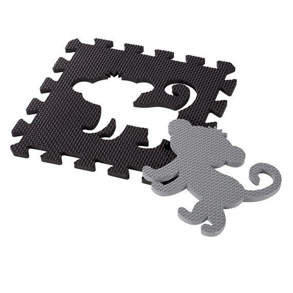 MD03 MATA DZIECIĘCA PUZZLE KOJEC GRAY 36 ELEMENTÓW 140x140CM NILS FUN, Kolor: szary/biały/czarny, 4 zdjęcie