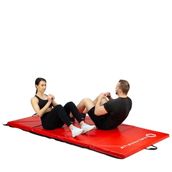 HMS PREMIUM materac gimnastyczny składany 2400x1200mm MGS01 czerwony, Kolor: czerwony, 2 zdjęcie HMS PREMIUM materac gimnastyczny składany 2400x1200mm MGS01 czerwony, Kolor: czerwony, 2 zdjęcie