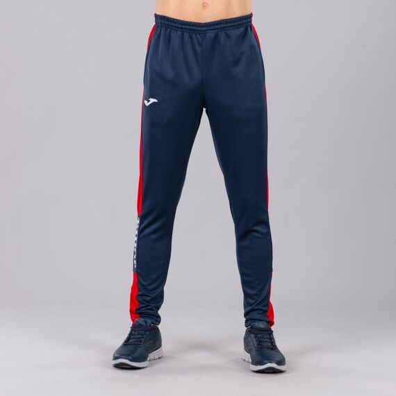 JOMA CHAMPIONSHIP IV 100761.306 spodnie męskie dresowe treningowe granatowe/czerwone, Kolor: niebieski, Rozmiar: XL