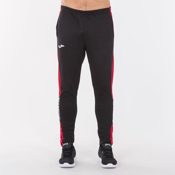 JOMA CHAMPIONSHIP IV 100761.106 spodnie męskie dresowe treningowe czarne/czerwone, Kolor: czarny, Rozmiar: M