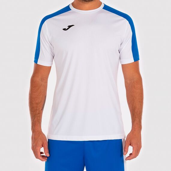 JOMA ACADEMY 101656.208 koszulka męska sportowa biała/niebieska, Kolor: biało-niebieskie, Rozmiar: M