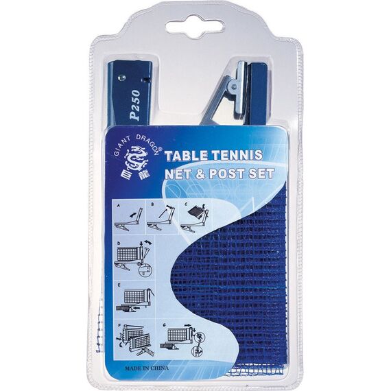 Siatka do ping ponga 175x15cm z klipsem GIANT DRAGON P250 niebieska, 3 zdjęcie