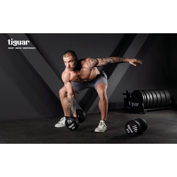 TIGUAR hantel PU treningowy ciężarek do ćwiczeń siłowych 1kg, Kolor: czarny, Waga: 1, 2 zdjęcie