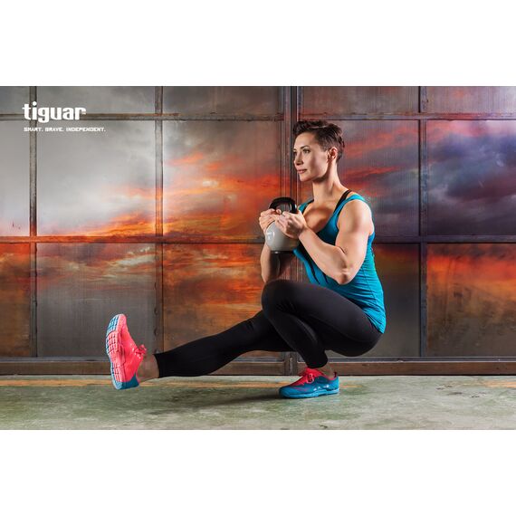 TIGUAR Kettlebell do ćwiczeń crossfit na siłownię 6kg niebieski, Kolor: niebieski, Waga: 6, 2 zdjęcie