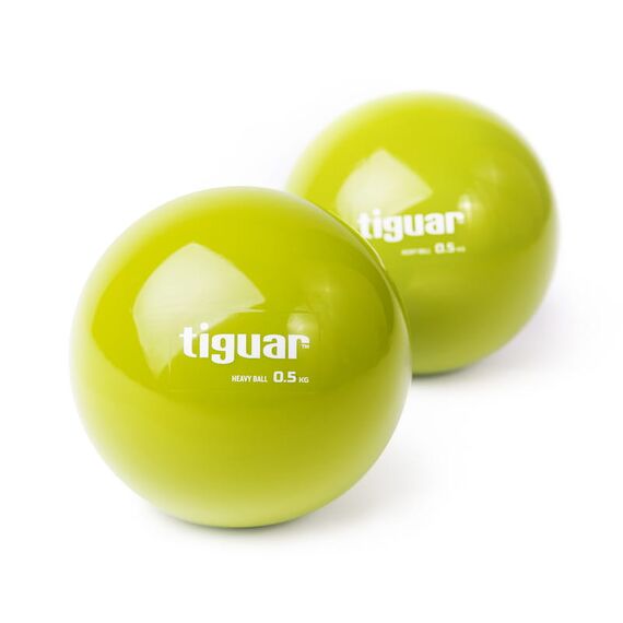 TIGUAR piłka z obciążeniem do ćwiczeń fitness pilates Heavyball 0,5kg oliwkowa