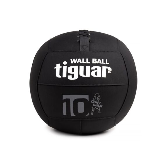 TIGUAR piłka lekarska wall ball do crossfitu czarna, Kolor: czarny, Waga: 10