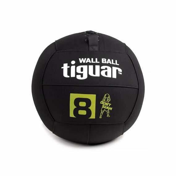 TIGUAR piłka lekarska wall ball do crossfitu 8kg czarna, Kolor: czarny, Waga: 8