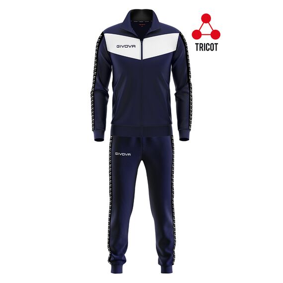 GIVOVA dres sportowy męski komplet bluza i spodnie Triacetato granatowy, Kolor: niebieski, Rozmiar: XL