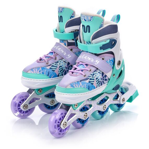 METEOR Rolki regulowane z wymienną płozą 4w1 Painter, Kolor: fioletowy/morski, Waga: 2.65, Rozmiar: M (34-37)