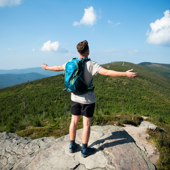 Plecak turystyczny w góry 40L NILS CAMP RAMBLER NC1917 niebieski, 13 zdjęcie