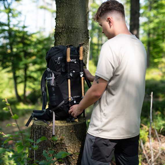 Plecak trekkingowy turystyczny 40L NILS CAMP KJOLEN NC1938 czarny, Kolor: czarny, Waga: 0,8, Rozmiar: one size, 3 zdjęcie