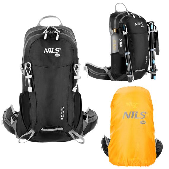 Plecak trekkingowy lekki 18L NILS CAMP NC1950 czarny, Kolor: czarny, Waga: 0,4, Rozmiar: one size