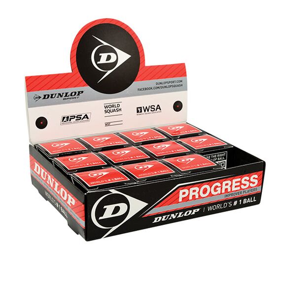 DUNLOP PROGRESS piłeczki do squasha 12 sztuk czarne, Kolor: czarny, Waga: 0,2, 2 zdjęcie DUNLOP PROGRESS piłeczki do squasha 12 sztuk czarne, Kolor: czarny, Waga: 0,2, 2 zdjęcie