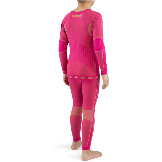 VIKING RIKO bielizna termoaktywna dziecięca komplet spodnie i koszulka różowa, Kolor: różowy, Rozmiar: 152/164, 2 zdjęcie