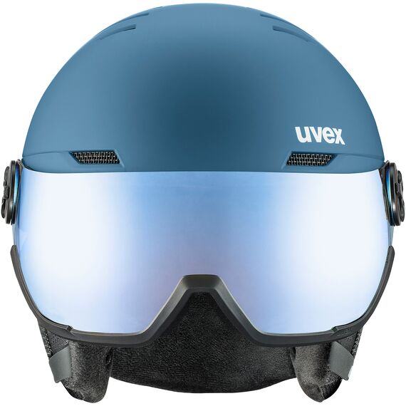 UVEX WANTED VISOR kask narciarski z technologią hardshell niebieski, Kolor: niebieski, Rozmiar: 54-58, 3 zdjęcie