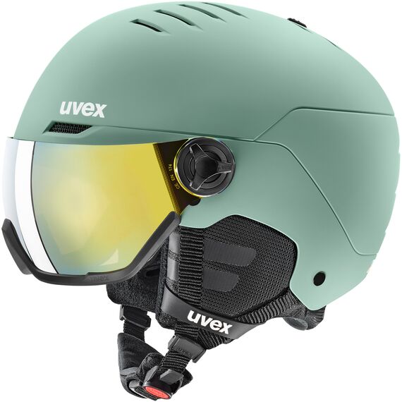 UVEX WANTED VISOR kask narciarski z technologią hardshell zielony, Kolor: zielony, Rozmiar: 54-58