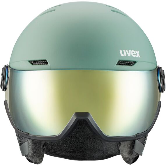 UVEX WANTED VISOR kask narciarski z technologią hardshell zielony, Kolor: zielony, Rozmiar: 54-58, 3 zdjęcie