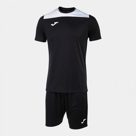 JOMA PHOENIX komplet piłkarski męski koszulka i spodenki 103124.102 czarny, Kolor: czarny, Waga: 0.2, Rozmiar: S