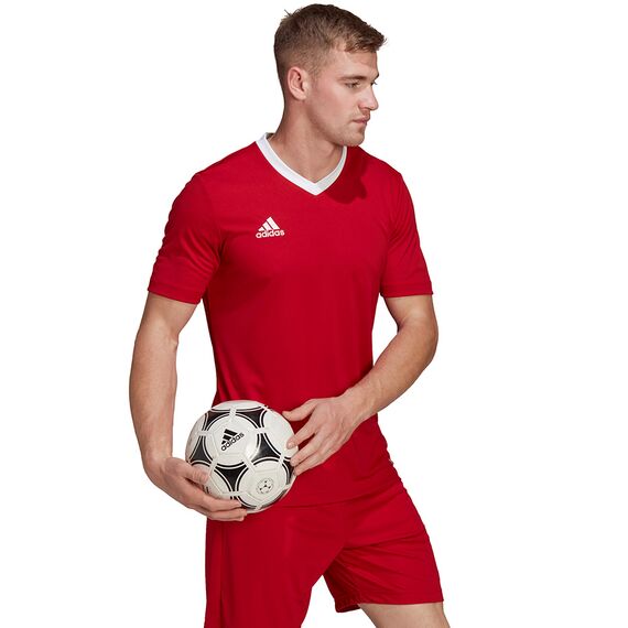 ADIDAS koszulka treningowa męska t-shirt do ćwiczeń Entrada H61736 czerwona, Kolor: czerwony, Waga: 0.2, Rozmiar: L, 3 zdjęcie
