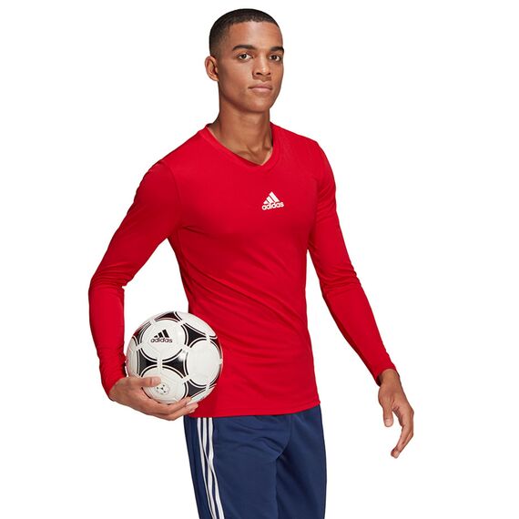 ADIDAS koszulka termoaktywna męska bluza z długim rękawem GN5674 czerwona, Kolor: czerwony, Waga: 0.2, Rozmiar: M, 3 zdjęcie