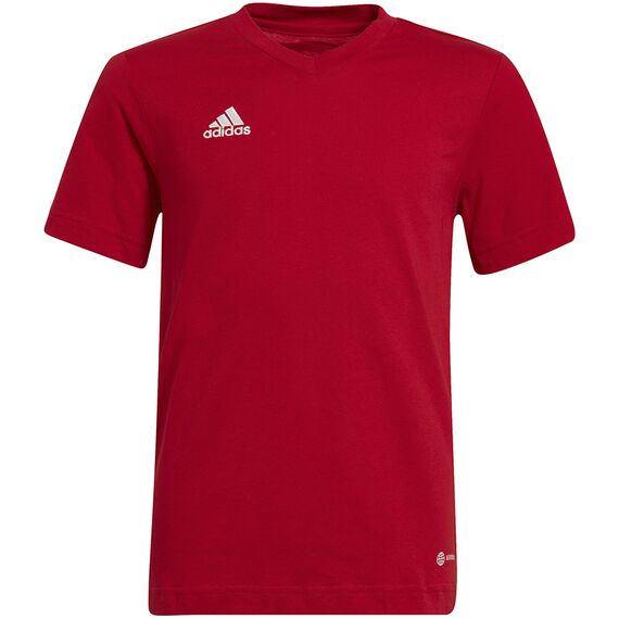ADIDAS koszulka treningowa chłopięca t-shirt do ćwiczeń Entrada HC0447 biała, Kolor: czerwony, Waga: 0.2, Rozmiar: 140