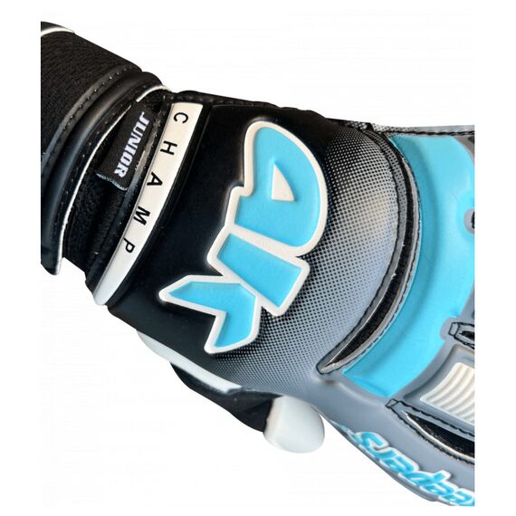 4KEEPERS rękawice bramkarskie treningowe dla dzieci CHAMP JUNIOR VI HB 2.0 szare, Kolor: szary, Waga: 0.2, Rozmiar: 5, 3 zdjęcie