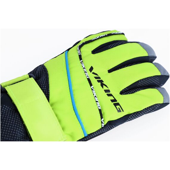 VIKING MATE SKI rękawiczki zimowe dla dzieci narciarskie zielone, Kolor: zielony, Waga: 0.2, Rozmiar: 3, 6 zdjęcie